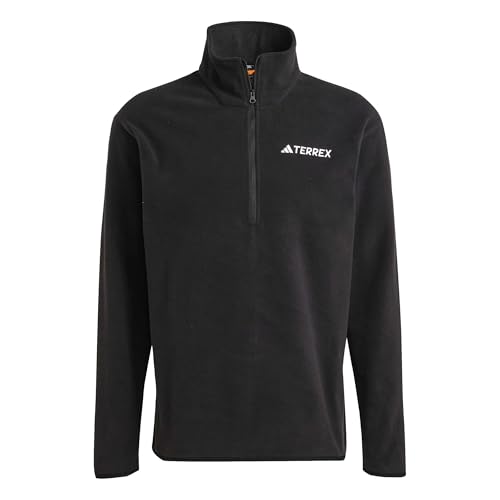 (-45%) adidas Men's Terrex Multi Essentials Half Zip Fleece Jacket, Black, XXL