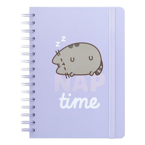 Spiral Notebook Journal Pusheen Cat Official | Hardcover Journaling Notebooks | A5 Notebook | Cute Notebooks | 180 Dotted Pages