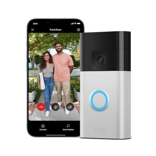 🔥 SELTEN SO GÜNSTIG (-50%) Ring Akku-Videotürklingel (Battery Video Doorbell) + Selbsthaftende Halterung | WLAN-Videotürklingel-Sicherheitskamera, Selbstinstallation (in 5 Minuten) | mit eingebautem Akku