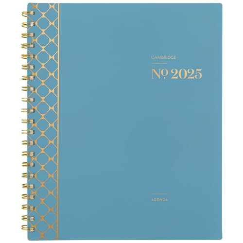 Cambridge 2025 Planner, Weekly & Monthly, 8-1/2" x 11", Large, WorkStyle Classic, Seaside Blue (1606-905-12-25)