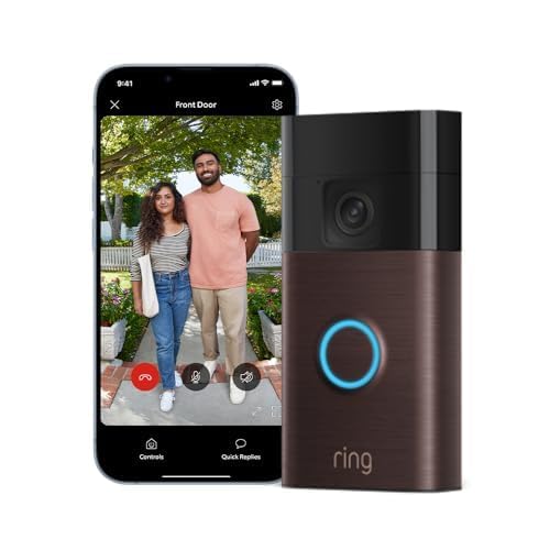 🔥 SELTEN SO GÜNSTIG (-50%) Ring Akku-Videotürklingel (Battery Video Doorbell) + Selbsthaftende Halterung | WLAN-Videotürklingel-Sicherheitskamera, Selbstinstallation (in 5 Minuten) | mit eingebautem Akku