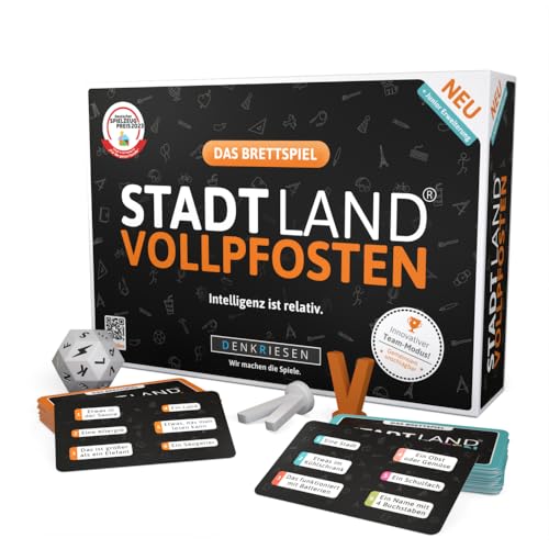 (-46%) DENKRIESEN Stadt Land VOLLPFOSTEN Brettspiel mit Junior Erweiterung