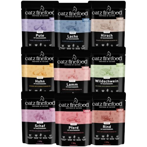 🔥 SELTEN SO GÜNSTIG (-42%) catz finefood Pure Collection Mix Katzenfutter nass, 24 x 85g Pouch