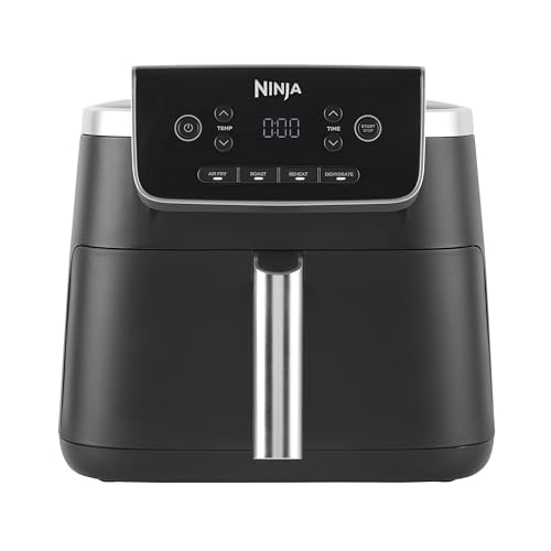 (-38%) Ninja PRO Air Fryer Heißluftfritteuse, 4,7L Airfryer, Einzelkorb-Heißluftfritteuse, 4-in-1, für 1-2 Portionen, Digital, Kochen aus dem Gefrorenen, Antihaft-Schublade & Crisper Korb, Schwarz AF140EU