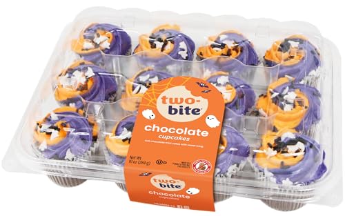 Two-Bite Halloween Chocolate Mini Cupcakes, 12ct