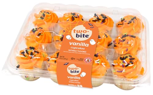 Two-Bite Halloween Vanilla Mini Cupcakes, 12ct