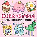 Easy: Cute & Simple Coloring Book for Adults and Kids