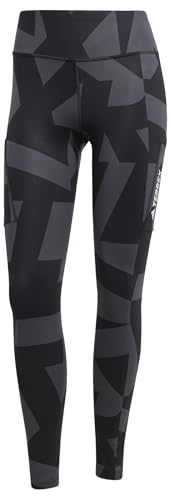 🔥 STARKER PREIS (-48%) adidas Women's Terrex Multi Printed Tights, Carbon/Black/Black/Black, 18