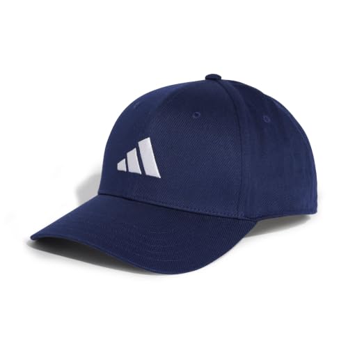 (-35%) adidas Unisex Baseball Cotton New Logo Hat, Dark Blue/White, L-XL