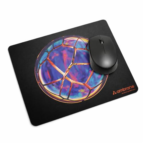 Ambrane Mouse Pad 7.5 x 9 inches for Gaming Mouse Pad, Compatible with Laser and Optical Mice, Non-Slip Rubber Base with Waterproof Surface, Easy to C