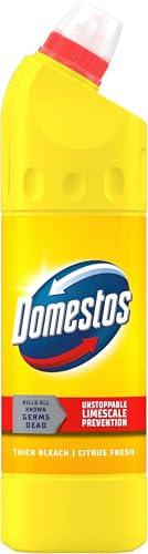 Domestos Citrus Fresh Thick Bleach eliminates 99.9% of bacteria and viruses disinfectant to protect against germs 750 ml