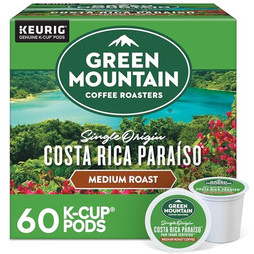 Green Mountain Coffee Roasters Costa Rica Paraiso, Keurig Single Serve K-Cup Pods, Medium Roast Coffee, 60 Count, (6 Packs of 10) : Grocery &amp; Gourmet Food