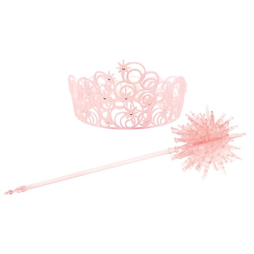 Wicked Glinda Crown and Wand Costume Accessory Set, Official Wicked Crown and Wand with Sparkling Details, One Size