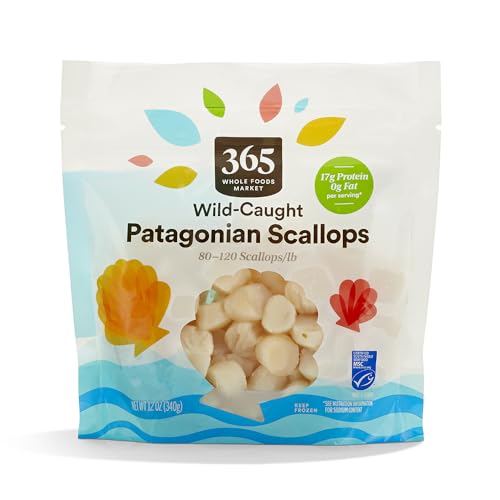 365 By Whole Foods Market, Sea Scallops, Patagonian Msc, 80/120 Count, 12 Ounce