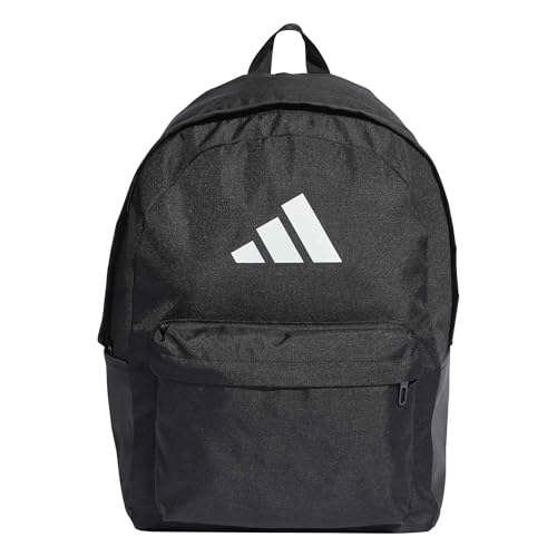 (-38%) adidas Unisex Classic 3Bars Backpack, Black/White, One Size