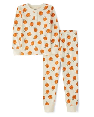 Gymboree,Toddler Halloween & Fall Sibling Matching Kids Pajamas Gymmies,Pumpkin,7