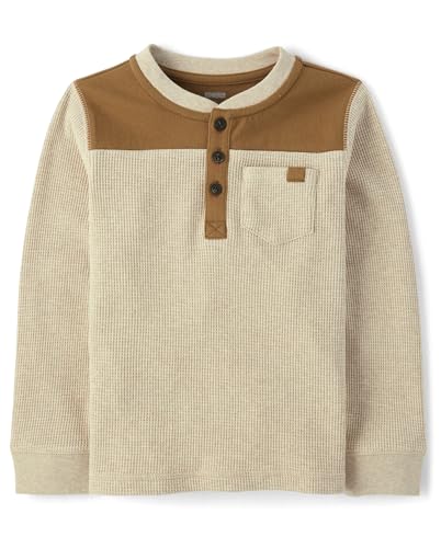 Gymboree,and Toddler Long Sleeve Henley Shirt,H/T Straw,3T