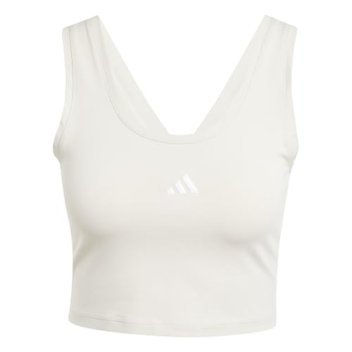 🔥 STARKER PREIS (-57%) adidas Damen Essentials Small Logo Cotton Lifestyle Tank Shirt, Wonder Alumina/White, XL