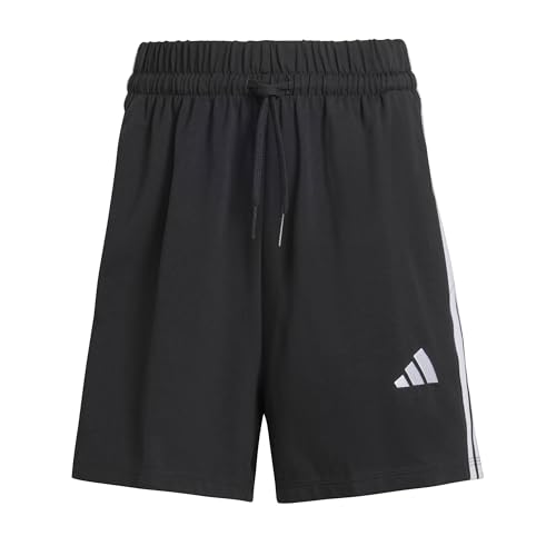 (-36%) adidas Damen Essentials 3-Stripes Cotton Shorts, Black/White, M
