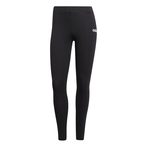 (-35%) adidas Damen Essentials Linear Cotton Leggings Tights, Black/White, M