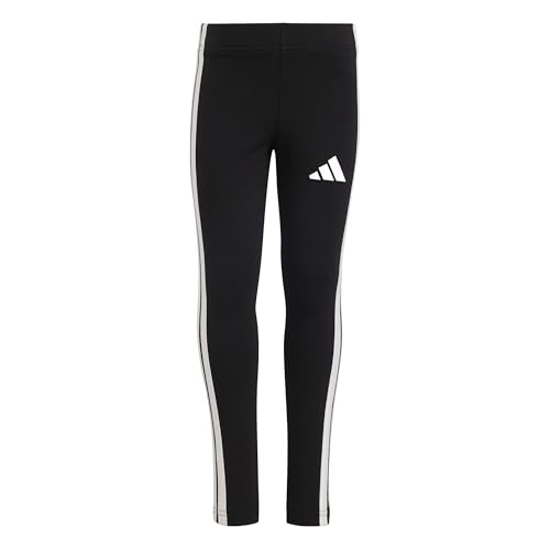 (-35%) adidas Mädchen Essentials 3 Stripes Leggings Tights, black/white, 4-5 Years