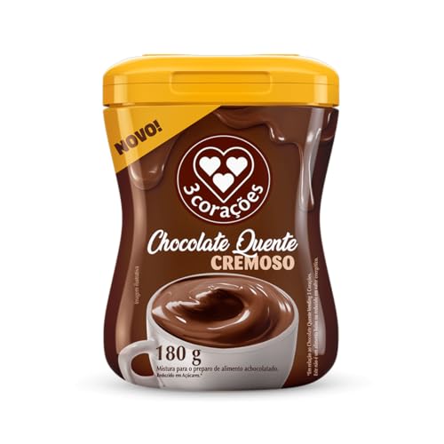 3 Corações Chocolate Quente Cremoso, 180g