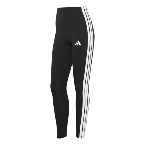 (-36%) adidas Damen Essentials 3-Stripes Cotton Leggings Tights, Black/White, M