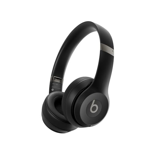 Beats Solo 4 - Kabelloser Bluetooth On-Ear Kopfhörer, Apple & Android kompatibel, Bis zu 50 Stunden Akkulaufzeit - Mattschwarz