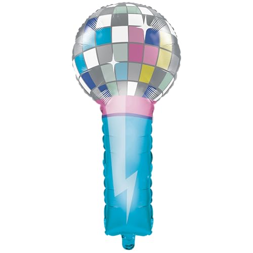 Birthday Beats Disco Party Microphone Balloon