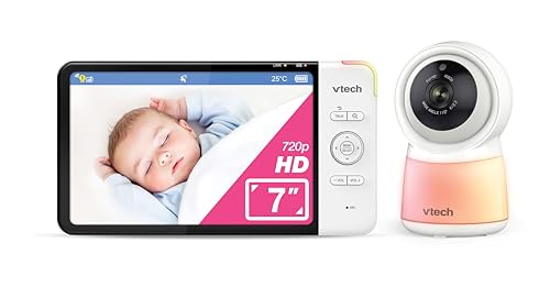 VTech RM7754HDV2 7” Smart HD Video Baby Monitor with Remote Access, Night Light, 2-Way...