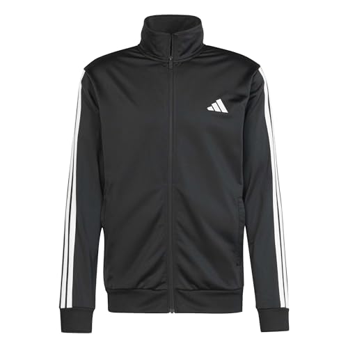 (-50%) adidas Herren Sportswear Basic 3 Stripes Tricot Track Suit, Black, XL