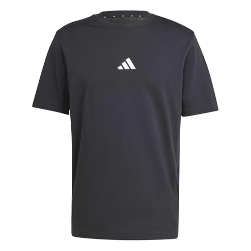 (-36%) adidas Herren Essentials Small Logo Single Jersey Shirt, Black/White, XL