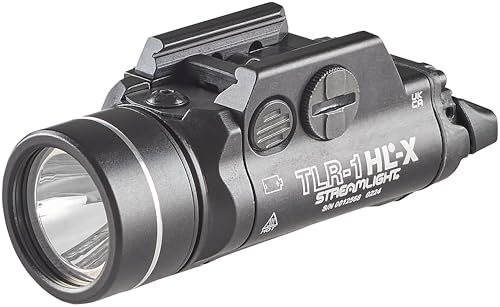Streamlight 69500 TLR-1 HL-X 1000-Lumen 15000-Candela Rail-Mounted Tactical Weapon Light with Specific Compatibility Rail Locating Keys, Black
