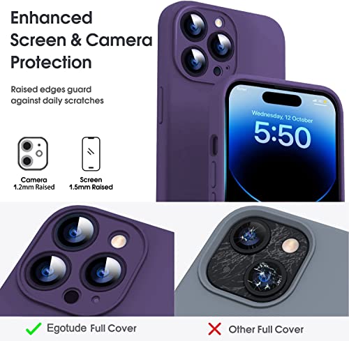 Amazon Basics Basic Case for iPhone 14 pro (Silicone_Deep Purple)