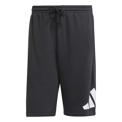(-36%) adidas Herren Essentials Big Logo French Terry Short Shorts, Black/White, S
