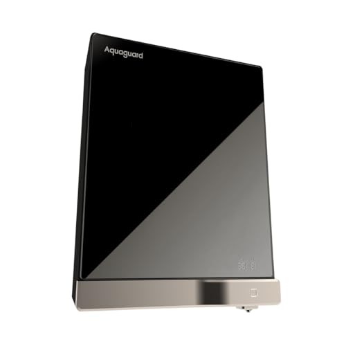 Aquaguard Slim Glass 9-Stage RO+UV Water Purifier | Toughened Glass Exterior (1st time ever) | Input & Output TDS Indicator | Slimmest RO Purifier | A