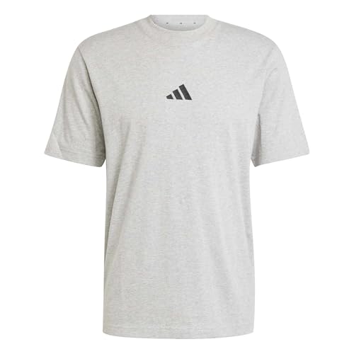 (-36%) adidas Herren Essentials Small Logo Single Jersey Shirt, medium Grey Heather/Black, XL