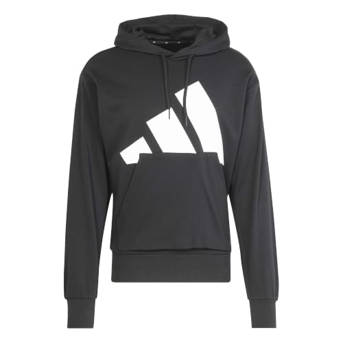 🔥 STARKER PREIS (-68%) adidas Herren Essentials Big Logo French Terry Hoodie Sweatshirt, Black/White, M