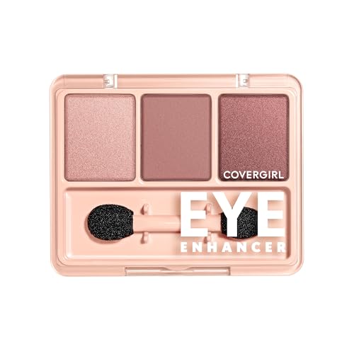 COVERGIRL Eye Enhancer, Sweet Plum, Eyeshadow Trio, Easy to Wear, Clean & Vegan, Talc-Free, Matte & Shimmer Finishes, Smudge-Proof, 0.14oz