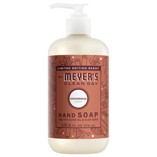 Mrs. MEYER'S CLEAN DAY Liquid Hand Soap, Limited Edition Gingerbread Scent, 12.5 Ounce Bottle