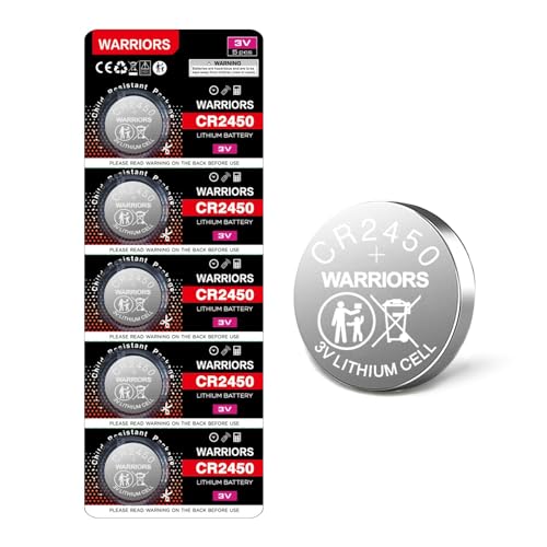 (-20%) Warriors 5X CR2450 Batterie Knopfzellen, 3V Lithium Batterie