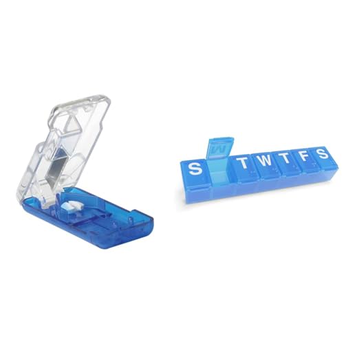 EZY DOSE Pill Cutter with 7-Day Pill Organizer