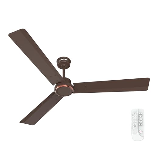 Bajaj Classico Sleek Plus 5S 1200MM (48”) BLDC Ceiling Fan with Remote | BEE 5 Star Rated Energy Efficient | Power Saving | Sleek Compact Design | Hig