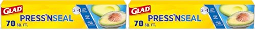 Glad Press'n Seal Plastic Food Wrap - 70 Square Foot Roll (Pack of 2)