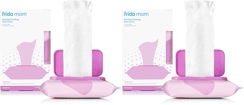 Frida Mom Witch Hazel Perineal Cooling Pad Liners for Postpartum Care, Hospital Bag Essentials for Pain Relief After Birth, Full-Length Medicated Cooling Pad Liners (24ct) (Pack of 2)
