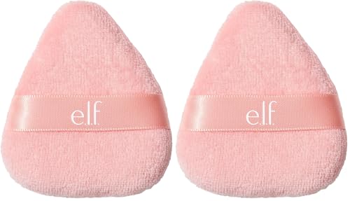 e.l.f. Halo Glow Powder Puff, Soft, Reusable Powder Puff For Applying Loose Or Pressed Powders, Easily Conforms To The Face, Vegan & Cruelty-free (Pack of 2)