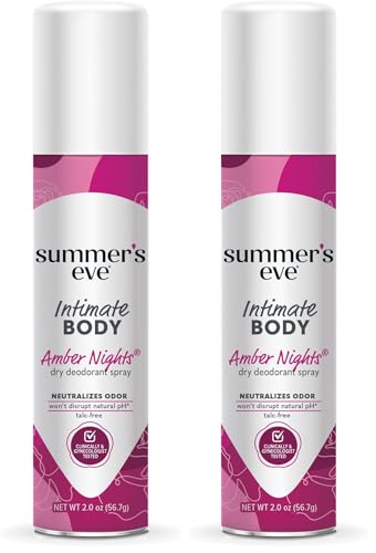 Summer's Eve Amber Nights Daily Refreshing Feminine Spray, 2 oz (Pack of 2)