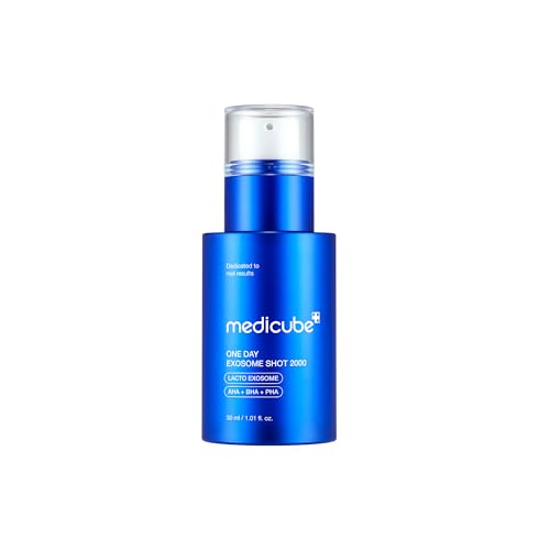 �️medicube Exosome Shot Zero 2,000 PPM Spicule Facial Serum | Liquid Skin Booster Serum | Exosome, AHA+BHA+PHA | Pore Ca