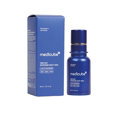 medicube Zero Exosome Shot 2,000 PPM Spicule Facial Serum | Liquid Skin Booster Serum | Exosome, AHA+BHA+PHA | Pore Care, Dead Skin Cells, Skin Texture | Korean Skin Care 1.01 fl.oz