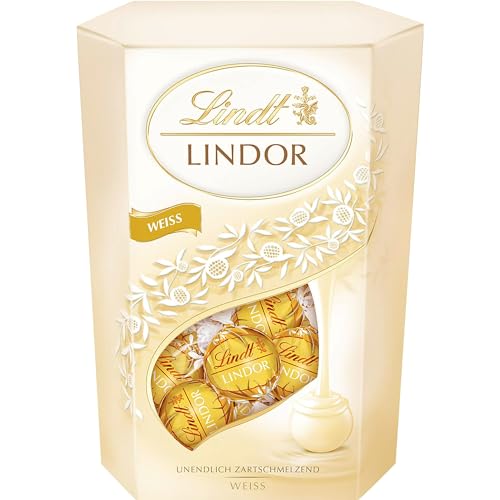 (-37%) Lindt Schokolade | LINDOR Cornet Weiß | 500g | 38 Kugeln in weißer Schokolade mit zartschmelzender Füllung im süßen Cornet | Schokoladen Geschenk